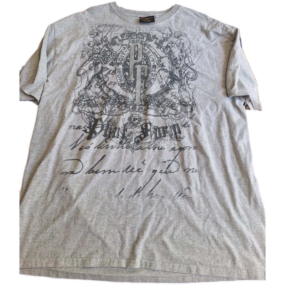 Vintage Y2K Phat Farm Classic Graphic T Shirt Mens 3XL Gray Hip Hop Streetwear